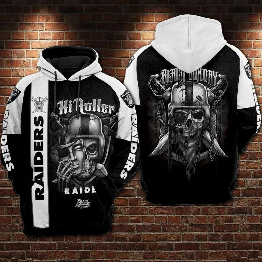 NFL Las Vegas Raiders Skull 3D Hoodie, NFL Hoodie Moonbestprint