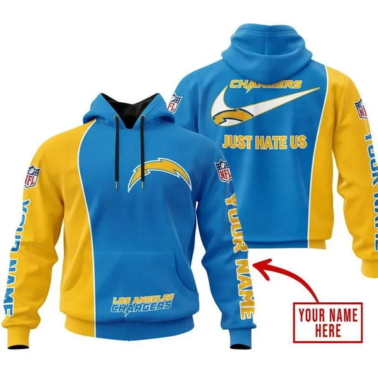 NFL Los Angeles Chargers Personalized 3D Hoodie 4, NFL Hoodie Moonbestprint