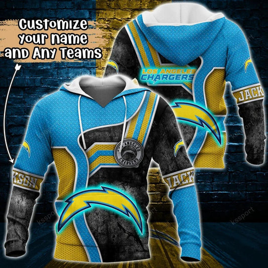 NFL Los Angeles Chargers Personalized 3D Hoodie 5, NFL Hoodie Moonbestprint
