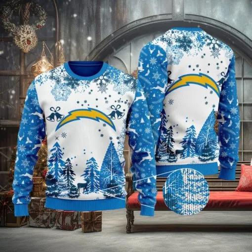 NFL Los Angeles Chargers Special Christmas Ugly Sweater Design, NFL Chritsmas Sweater Moonbestprint