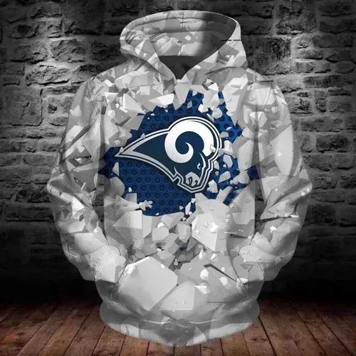 NFL Los Angeles Rams 3D Hoodie 12, NFL Hoodie Moonbestprint