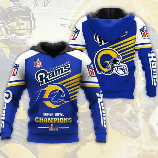 NFL Los Angeles Rams 3D Hoodie 17, NFL Hoodie Moonbestprint