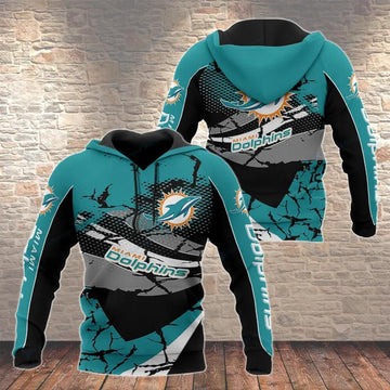 NFL Miami Dolphins 3D Hoodie 12, NFL Hoodie Moonbestprint