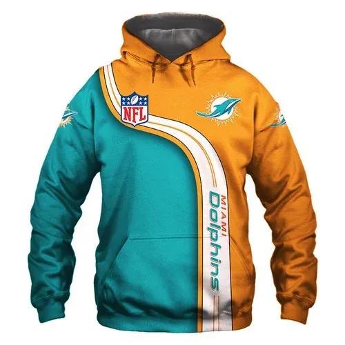 NFL Miami Dolphins 3D Hoodie 4, NFL Hoodie Moonbestprint