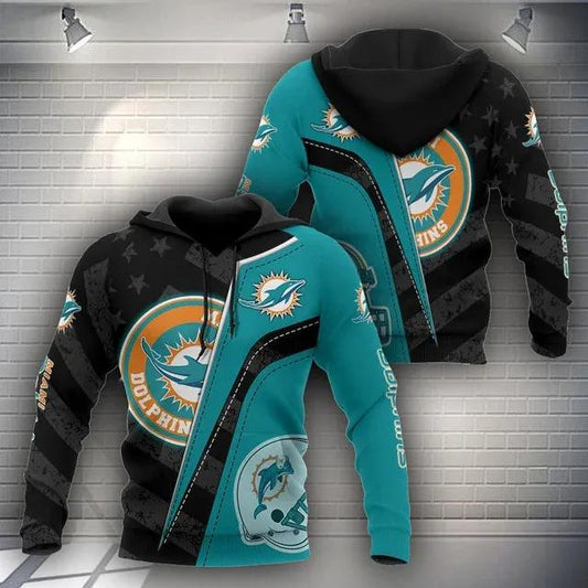 NFL Miami Dolphins 3D Hoodie  6, NFL Hoodie Moonbestprint
