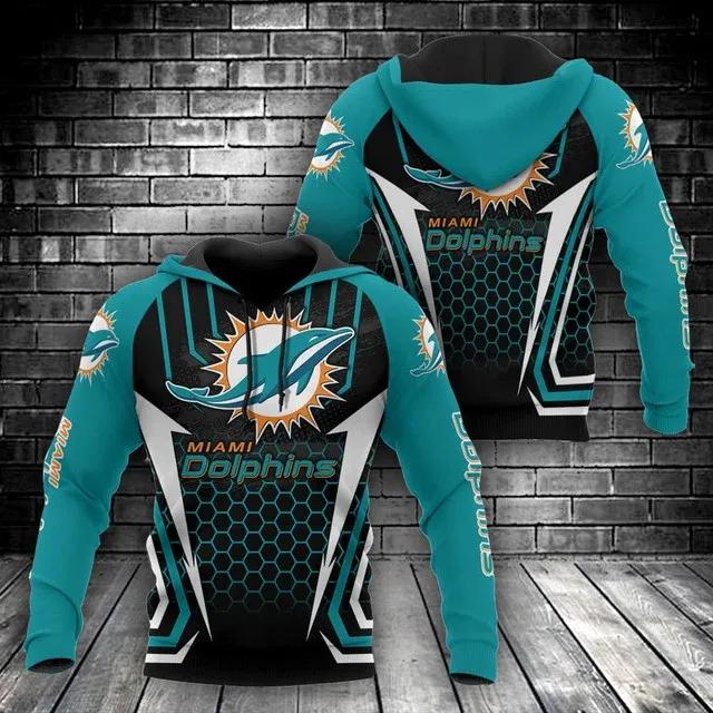 NFL Miami Dolphins 3D Hoodie 9, NFL Hoodie Moonbestprint