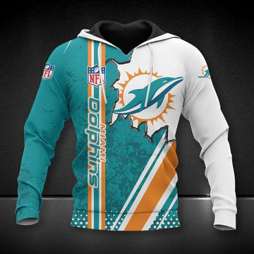 NFL Miami Dolphins All Over Print Hoodie, NFL Hoodie Moonbestprint
