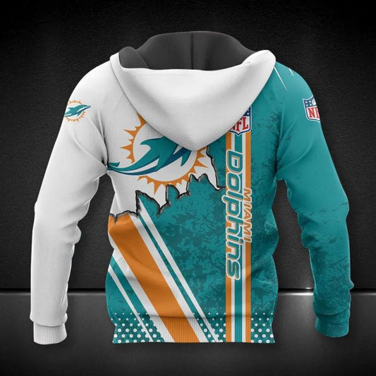 NFL Miami Dolphins All Over Print Hoodie, NFL Hoodie Moonbestprint