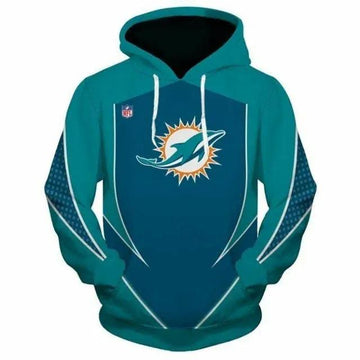 NFL Miami Dolphins Logo 3D Hoodie 3, NFL Hoodie Moonbestprint