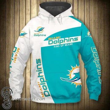 NFL Miami Dolphins Logo 3D Hoodie 6, NFL Hoodie Moonbestprint