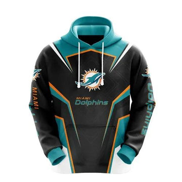 NFL Miami Dolphins Logo 3D Hoodie 8, NFL Hoodie Moonbestprint