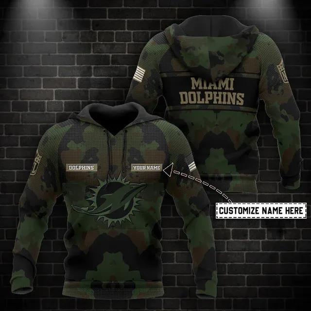 NFL Miami Dolphins Personalized 3D Hoodie 2, NFL Hoodie Moonbestprint