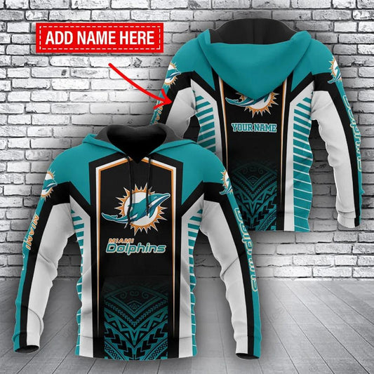 NFL Miami Dolphins Personalized 3D Hoodie 3, NFL Hoodie Moonbestprint