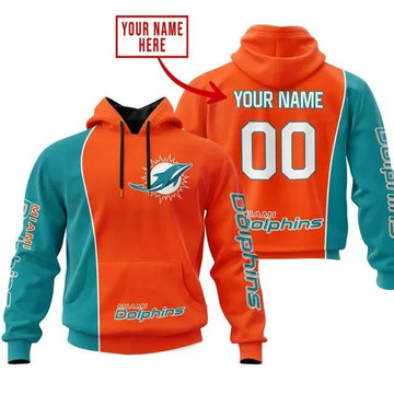 NFL Miami Dolphins Personalized 3D Hoodie 4, NFL Hoodie Moonbestprint