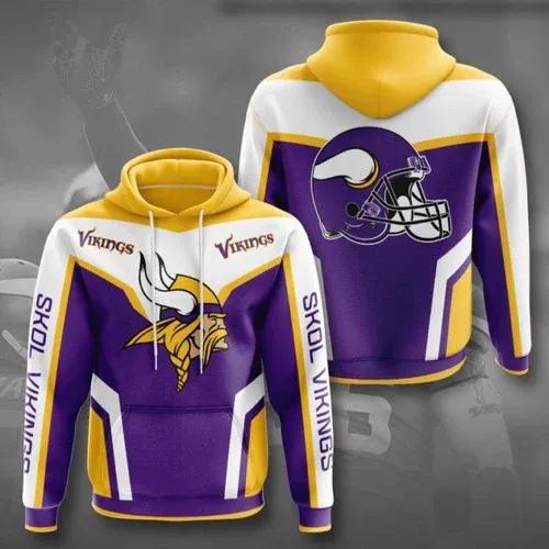 NFL Minnesota Vikings 3D Hoodie 11, NFL Hoodie Moonbestprint