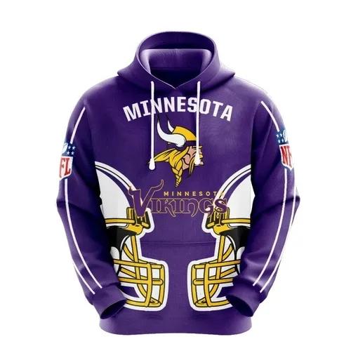 NFL Minnesota Vikings 3D Hoodie 4, NFL Hoodie Moonbestprint