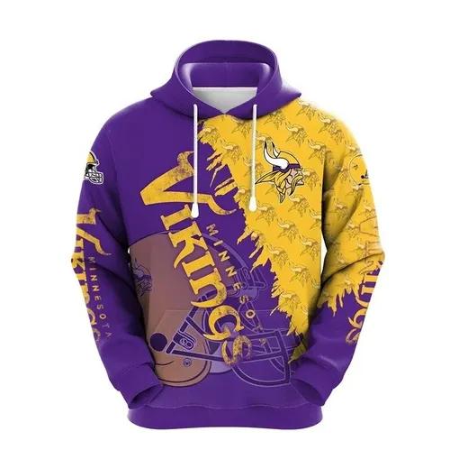 NFL Minnesota Vikings 3D Hoodie 7, NFL Hoodie Moonbestprint