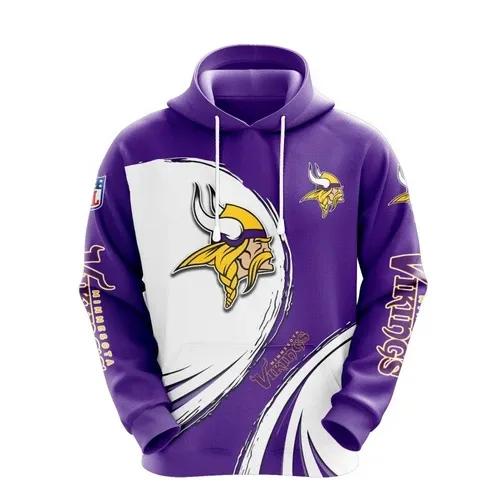NFL Minnesota Vikings 3D Hoodie 8, NFL Hoodie Moonbestprint