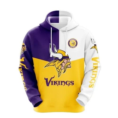 NFL Minnesota Vikings 3D Hoodie 9, NFL Hoodie Moonbestprint