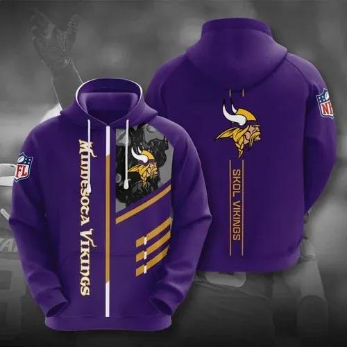 NFL Minnesota Vikings 3D Hoodie, NFL Hoodie Moonbestprint