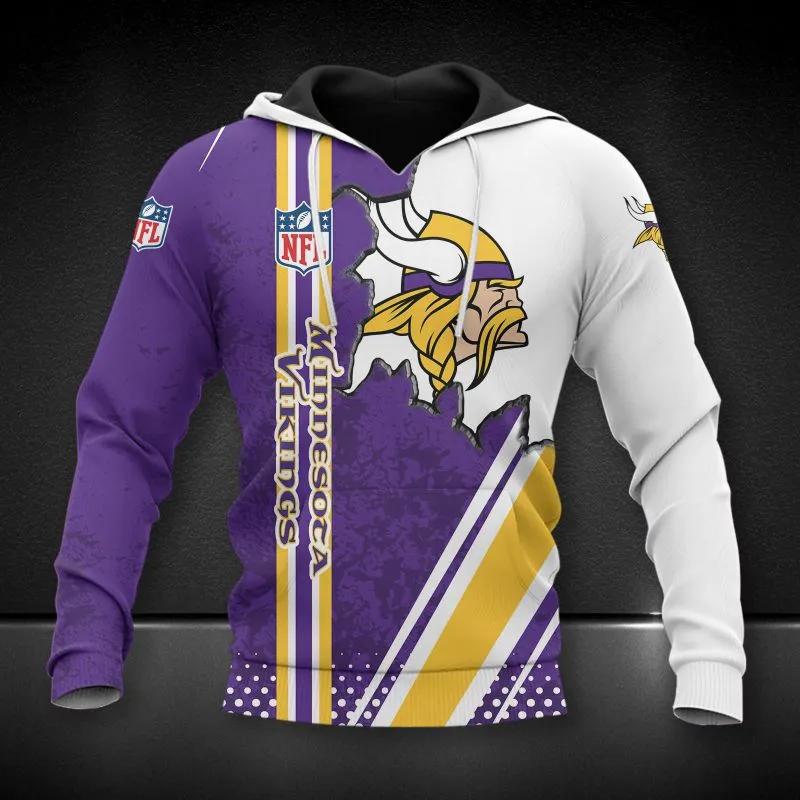NFL Minnesota Vikings All Over Print Hoodie, NFL Hoodie Moonbestprint