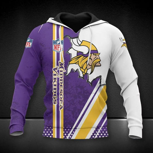 NFL Minnesota Vikings All Over Print Hoodie, NFL Hoodie Moonbestprint