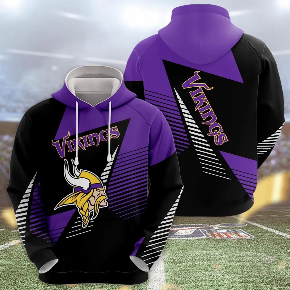 NFL Minnesota Vikings Logo 3D Hoodie, NFL Hoodie Moonbestprint
