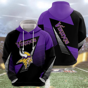 NFL Minnesota Vikings Logo 3D Hoodie, NFL Hoodie Moonbestprint