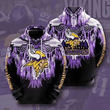 NFL Minnesota Vikings Native Hoodie, NFL Hoodie Moonbestprint