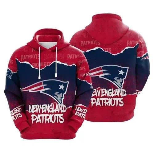 NFL New England Patriots 3D Hoodie 10, NFL Hoodie Moonbestprint