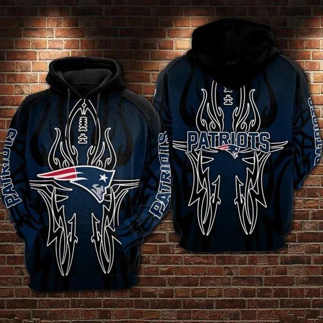 NFL New England Patriots 3D Hoodie 14, NFL Hoodie Moonbestprint
