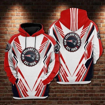 NFL New England Patriots 3D Hoodie 15, NFL Hoodie Moonbestprint