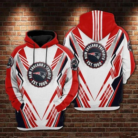 NFL New England Patriots 3D Hoodie 15, NFL Hoodie Moonbestprint