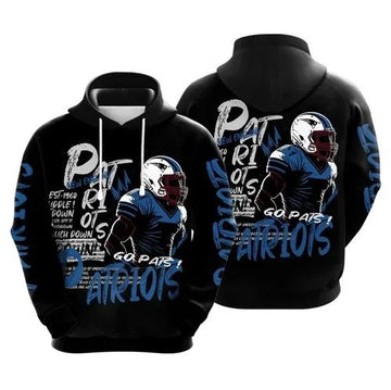 NFL New England Patriots 3D Hoodie 8, NFL Hoodie Moonbestprint