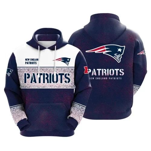 NFL New England Patriots 3D Hoodie 9, NFL Hoodie Moonbestprint