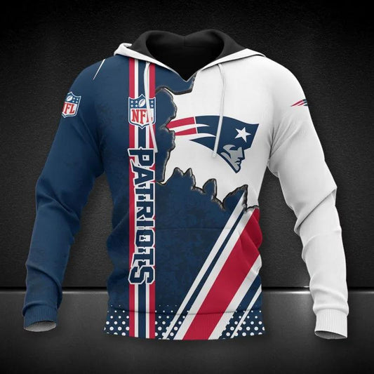 NFL New England Patriots All Over Print Hoodie, NFL Hoodie Moonbestprint