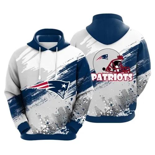 NFL New England Patriots Logo 3D Hoodie 2, NFL Hoodie Moonbestprint
