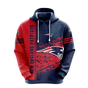 NFL New England Patriots Logo 3D Hoodie 3, NFL Hoodie Moonbestprint