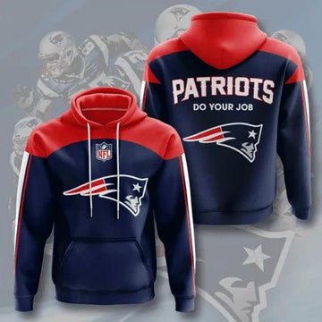 NFL New England Patriots Logo 3D Hoodie 4, NFL Hoodie Moonbestprint