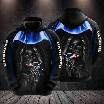 NFL New England Patriots Skull Pharaoh 3D Hoodie, NFL Hoodie Moonbestprint