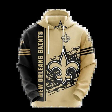 NFL New Orleans Saints Logo 3D Hoodie 11, NFL Hoodie Moonbestprint