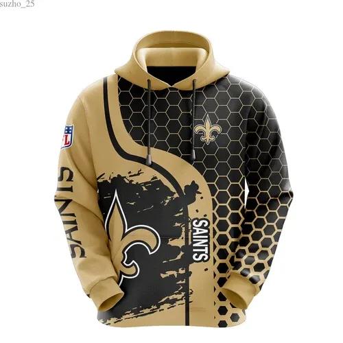 NFL New Orleans Saints Logo 3D Hoodie 12, NFL Hoodie Moonbestprint