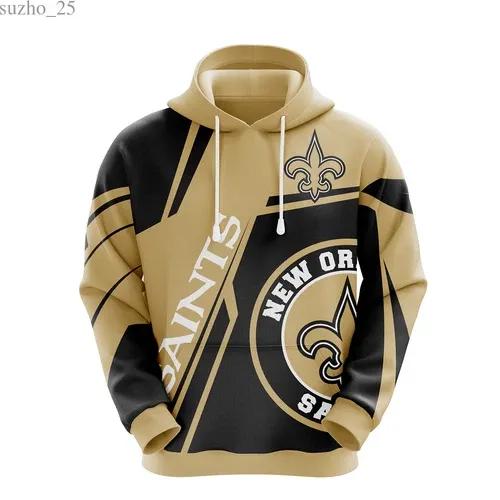 NFL New Orleans Saints Logo 3D Hoodie 13, NFL Hoodie Moonbestprint
