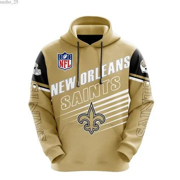 NFL New Orleans Saints Logo 3D Hoodie 14, NFL Hoodie Moonbestprint