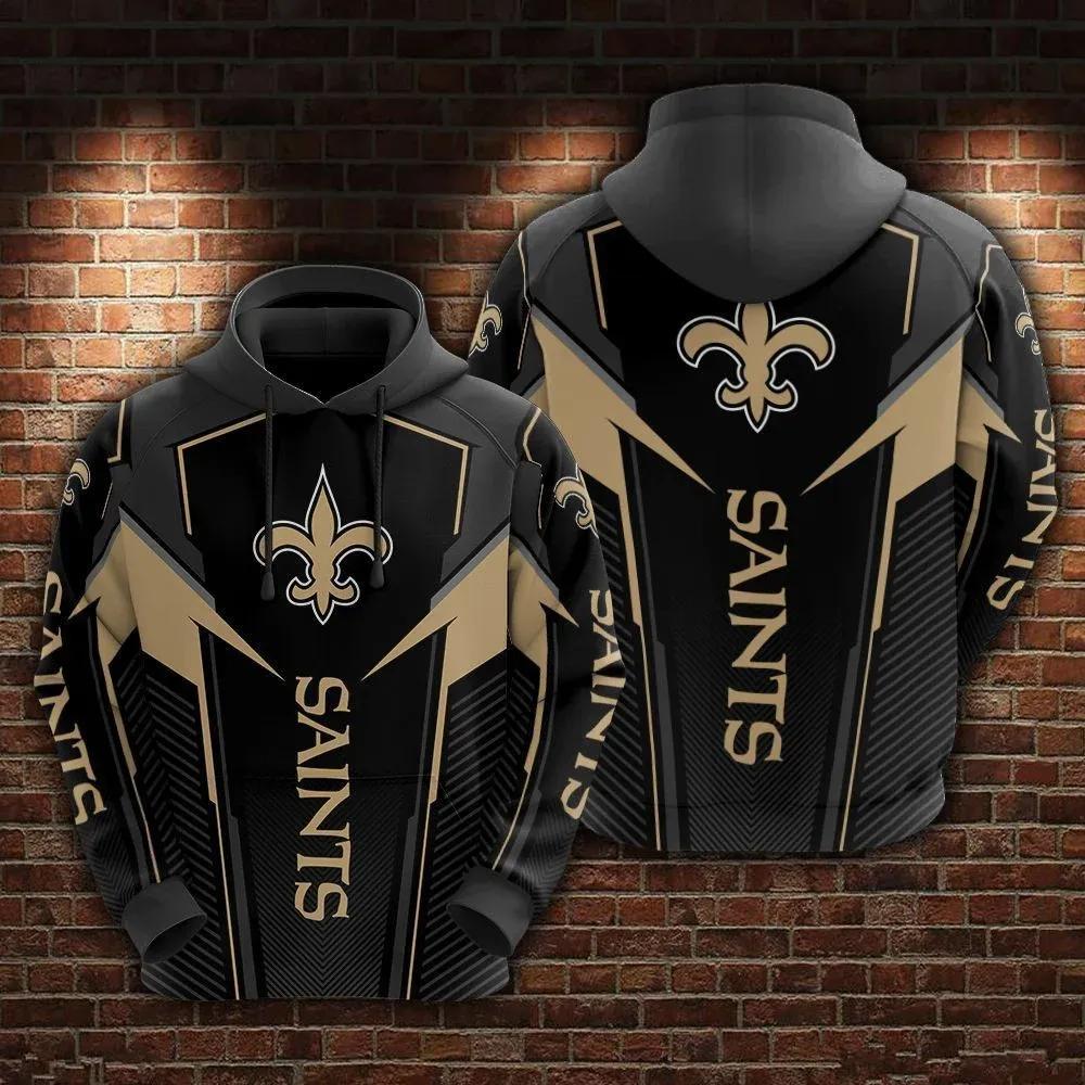 NFL New Orleans Saints Logo 3D Hoodie 6, NFL Hoodie Moonbestprint