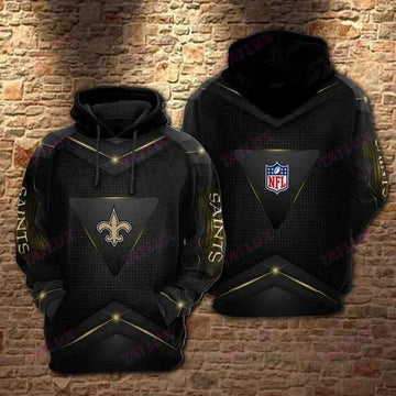 NFL New Orleans Saints Logo 3D Hoodie 7, NFL Hoodie Moonbestprint