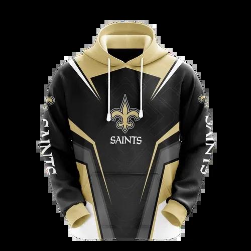 NFL New Orleans Saints Logo 3D Hoodie 9, NFL Hoodie Moonbestprint