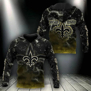 NFL New Orleans Saints Logo 3D Hoodie, NFL Hoodie Moonbestprint