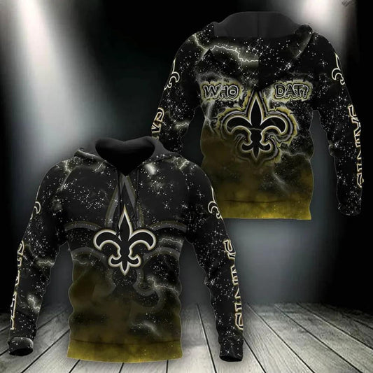 NFL New Orleans Saints Logo 3D Hoodie, NFL Hoodie Moonbestprint