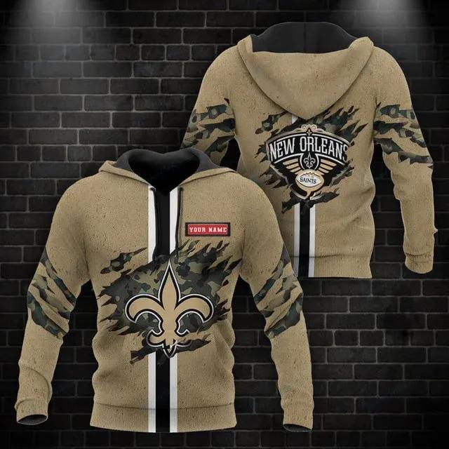 NFL New Orleans Saints Personalized 3D Hoodie 6, NFL Hoodie Moonbestprint